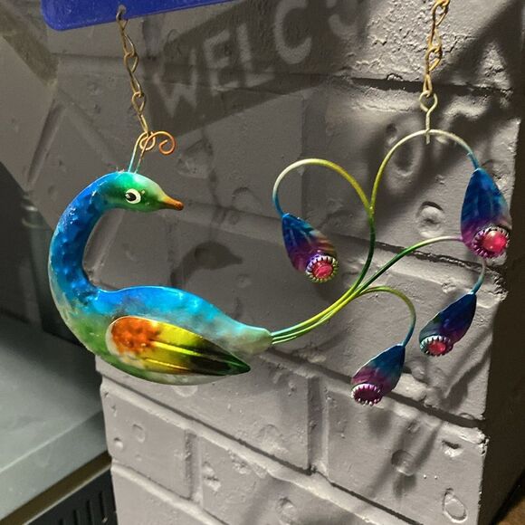Vintage Peacock Metal Welcome Sign - Picture 4 of 6